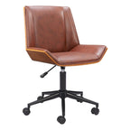 White Adjustable Height Rolling Office Chair
