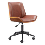 White Adjustable Height Rolling Office Chair