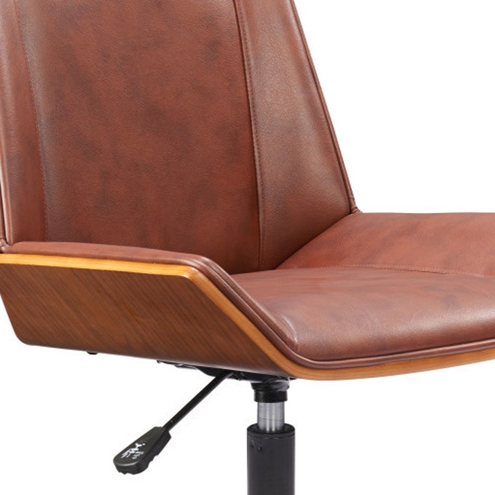 White Adjustable Height Rolling Office Chair