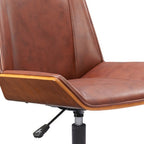 White Adjustable Height Rolling Office Chair