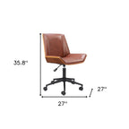 White Adjustable Height Rolling Office Chair