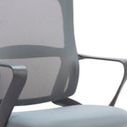 Gray and Black Adjustable Height Swivel Rolling Office Chair