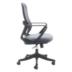 Gray and Black Adjustable Height Swivel Rolling Office Chair