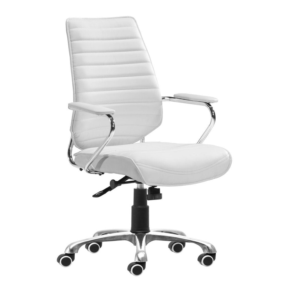 Black and Silver Adjustable Height Swivel Rolling Office Chair