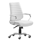 Black and Silver Adjustable Height Swivel Rolling Office Chair