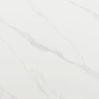 79" White and Black Sintered Stone and Steel Double Pedestal Base Dining Table