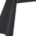 79" White and Black Sintered Stone and Steel Double Pedestal Base Dining Table