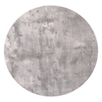 Set of Two Gray and Black Wood and Steel Round Nested Coffee Tables