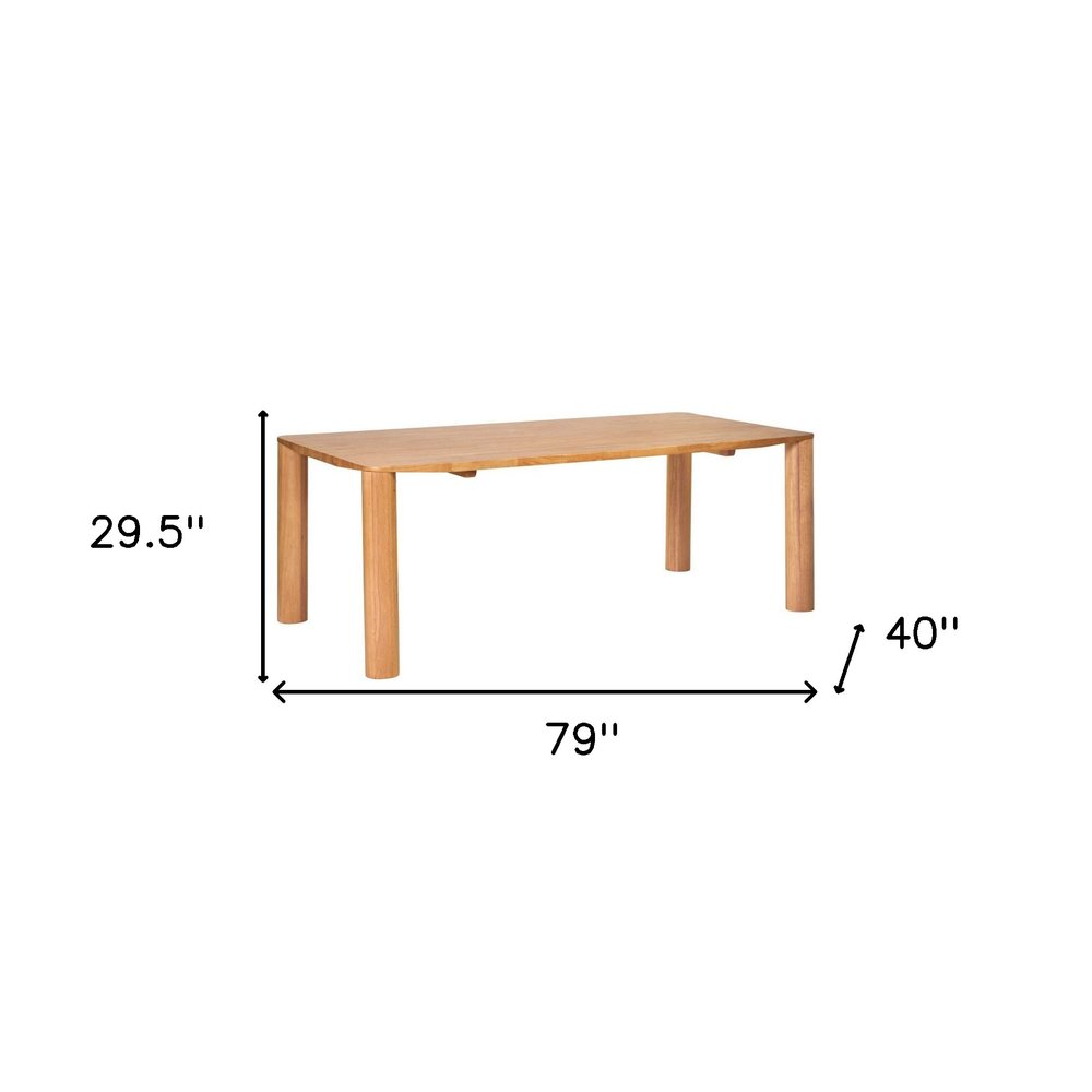 79" Espresso Solid Wood Dining Table
