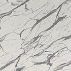 65" White and Black Faux Marble and Solid Wood Dining Table