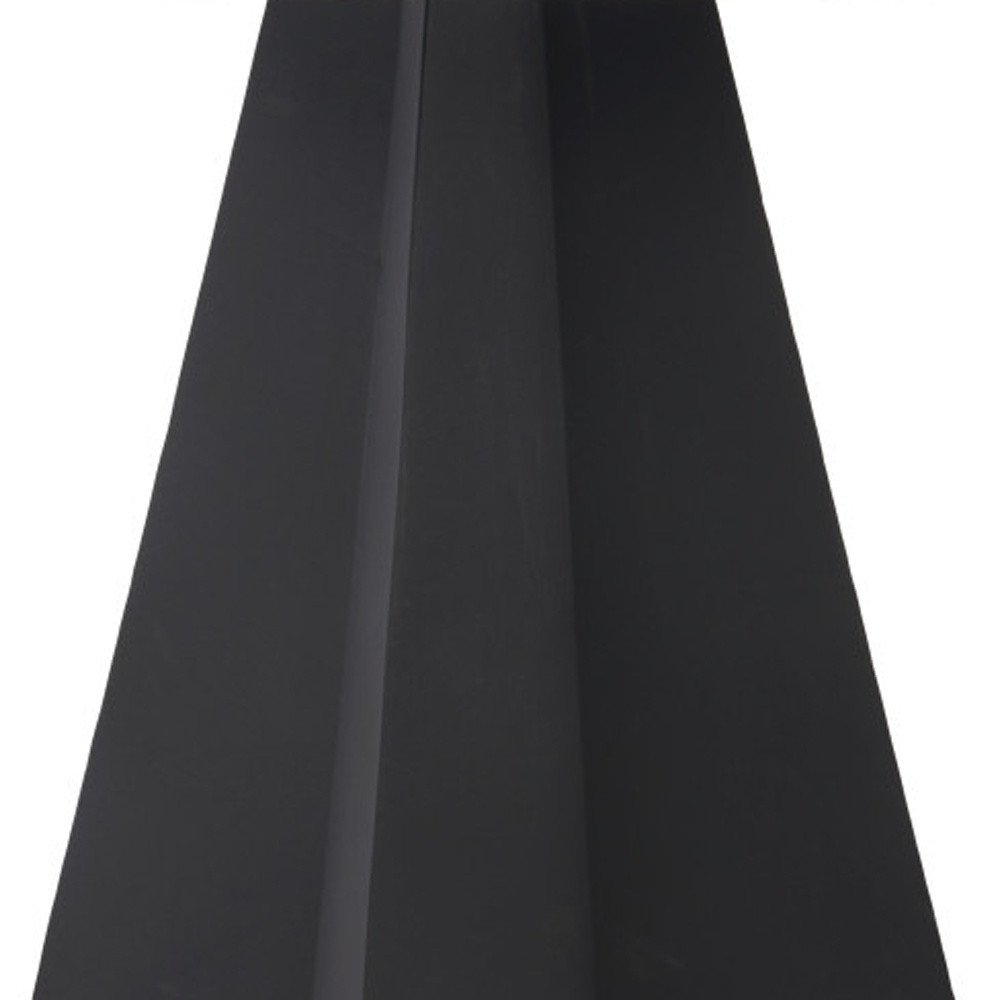 79" White and Black Sintered Stone and Steel Double Pedestal Base Dining Table