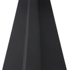 79" White and Black Sintered Stone and Steel Double Pedestal Base Dining Table