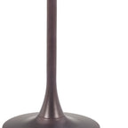 24" Beige and Gold Wood and Steel Pedestal Base Square Dining Table