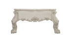 57" Bone Wood Coffee Table With Two Drawers