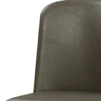 Set of Two Gray Faux Leather And Solid Wood Dining Side Chairs