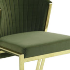 Set of Two Black And Silver Velvet And Steel Dining Side Chairs