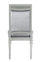 Set of Two Platinum Fabric And Solid Wood Dining Side Chairs