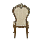 Set of Two Gray and Oak Upholstered Chenille And Solid Wood Dining Side Chairs