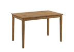 Five Piece Oak Solid Wood Dining Set with Four Chairs