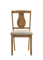 Five Piece Oak Solid Wood Dining Set with Four Chairs