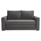 63" Gray Velvet Sleeper Sofa