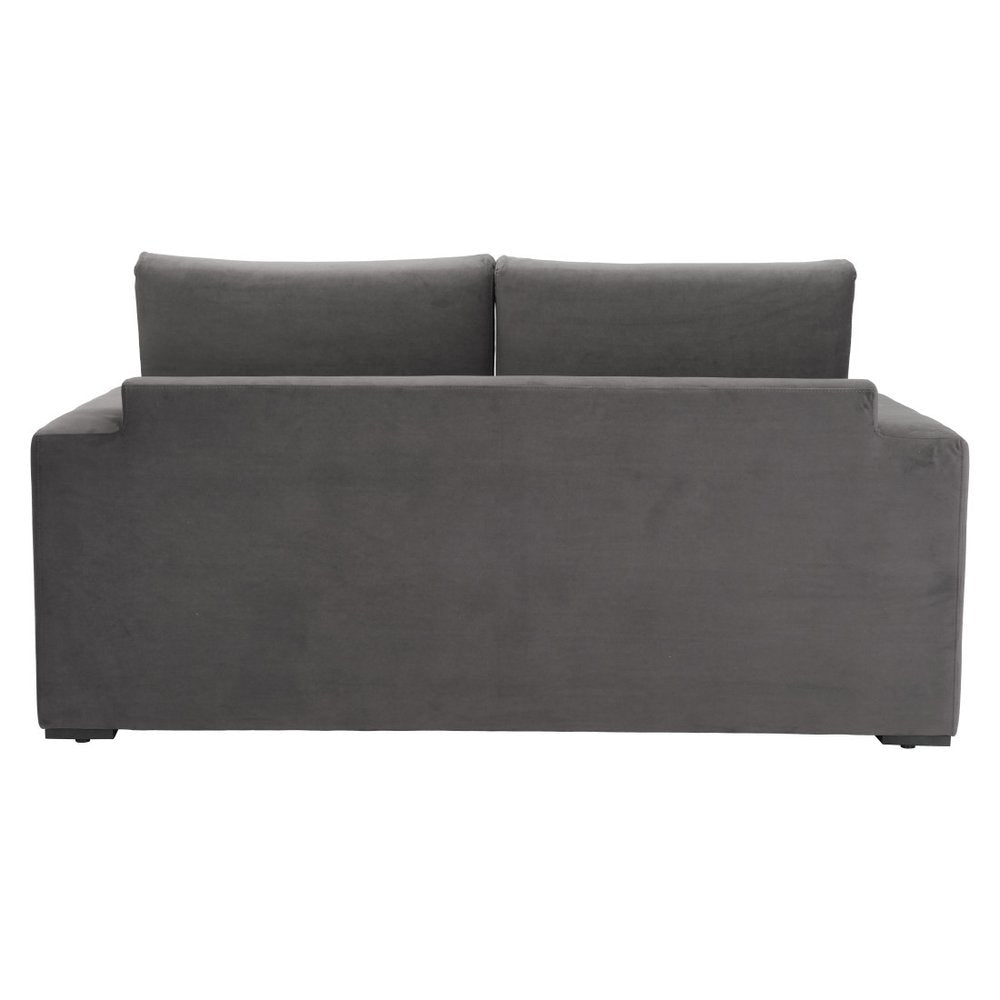 63" Gray Velvet Sleeper Sofa