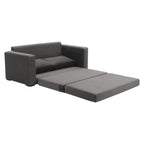 63" Gray Velvet Sleeper Sofa