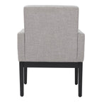 Gray and Black Upholstered Dining Arm Chair