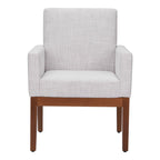 Gray and Black Upholstered Dining Arm Chair