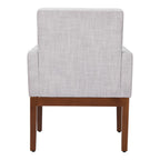 Gray and Black Upholstered Dining Arm Chair