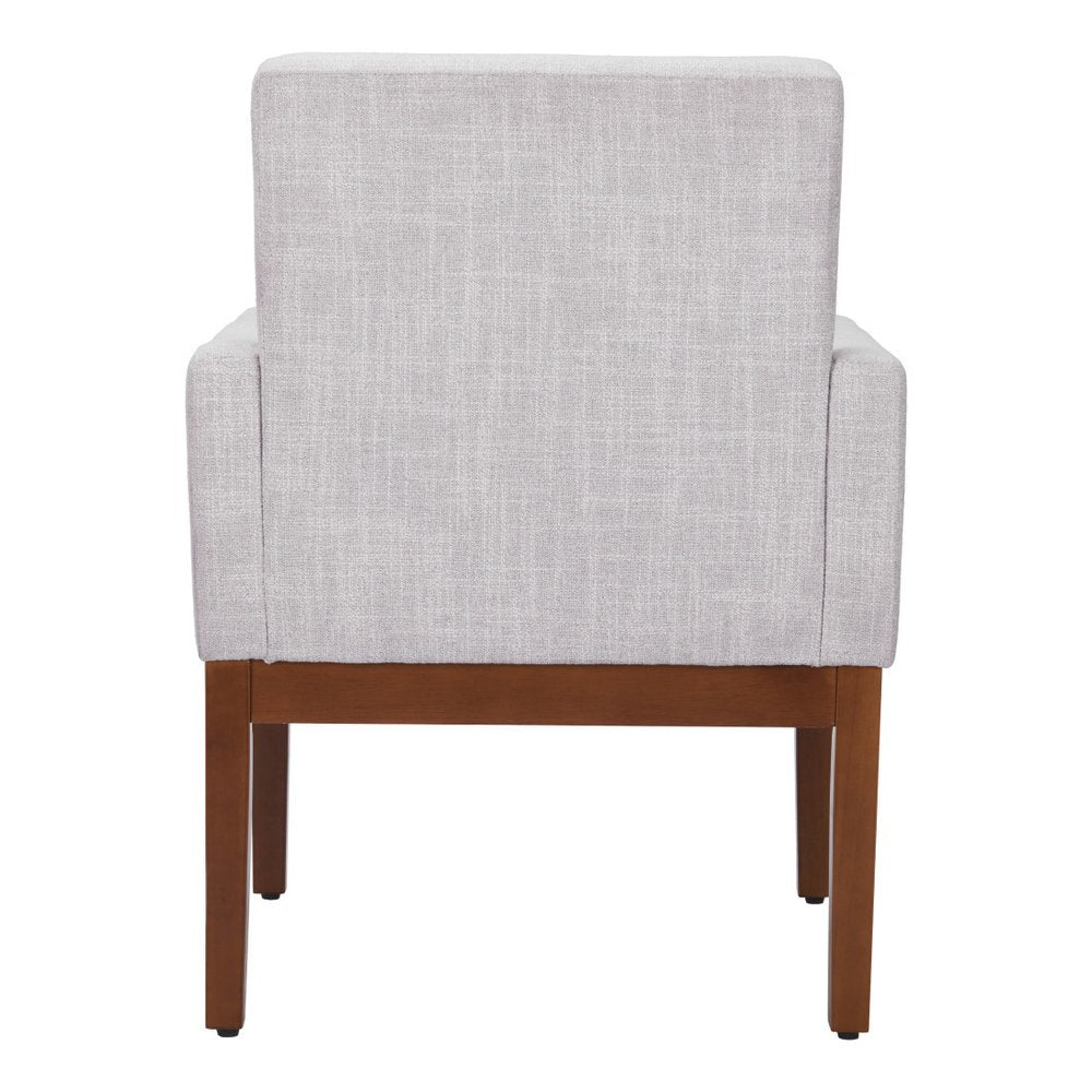 Gray and Black Upholstered Dining Arm Chair