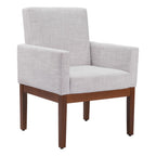 Gray and Black Upholstered Dining Arm Chair