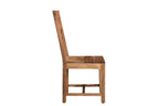 Six Piece Brown and Black Solid Wood Dining Set with Four Chairs