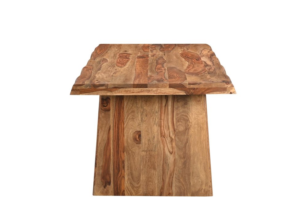 Six Piece Brown Solid Wood Dining Set with Four Chairs
