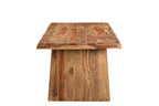 Six Piece Brown Solid Wood Dining Set with Four Chairs