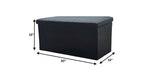 15" Black Boucle Cube Ottoman With Storage