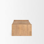 48" Natural Solid Wood Sled Coffee Table