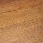 40" Brown and Black Solid Wood and Iron Round Pedestal Coffee Table