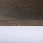 55" Dark Brown Solid Wood Double Pedestal Coffee Table