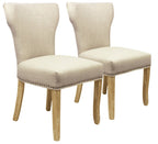 Five Piece Natural Round Solid Wood Dining Set with Four Chairs