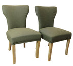 Five Piece Natural Round Solid Wood Dining Set with Four Chairs