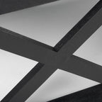 48" Black Solid Wood Geo Frame Coffee Table