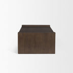 48" Dark Brown Solid Wood Sled Coffee Table