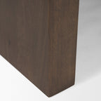 48" Dark Brown Solid Wood Sled Coffee Table