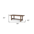 84" Taupe Dining Table