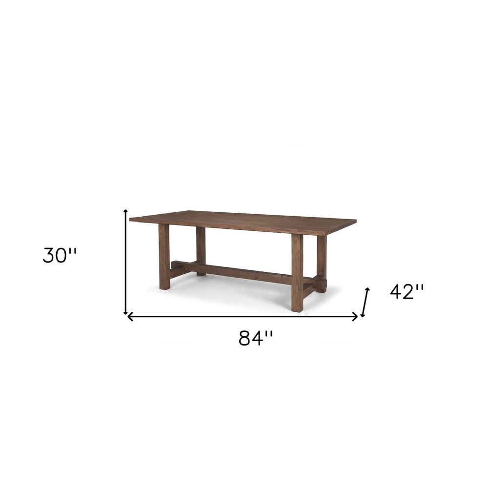 84" Taupe Dining Table