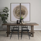 84" Taupe Dining Table