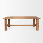 95" Natural Reclaimed Wood Trestle Base Dining Table
