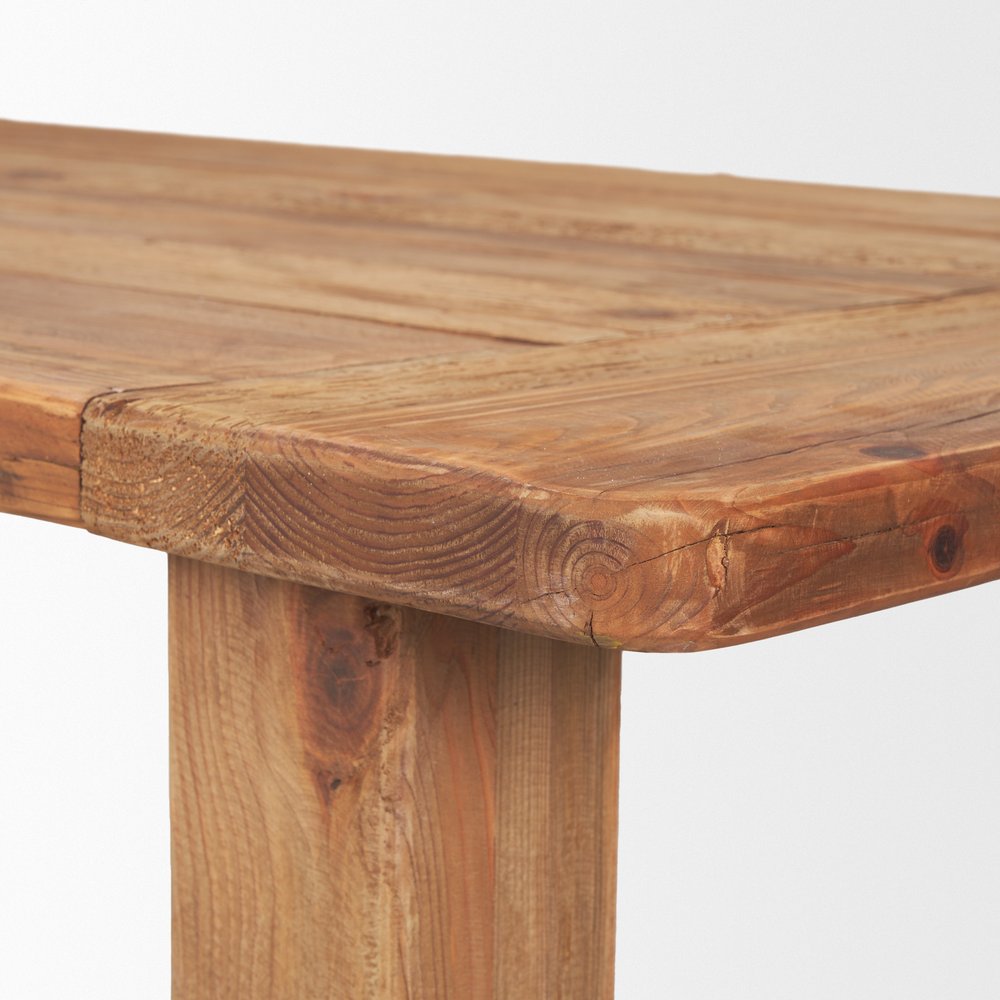 95" Natural Reclaimed Wood Trestle Base Dining Table