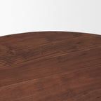 48" Brown Solid Wood Round Top Dining Table